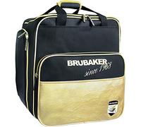 BRUBAKER Super St. Moritz Ski Boot Backpack for Boots, Helmet, Gear and Apparel - Black/Golden