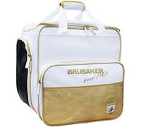 BRUBAKER Super St. Moritz Ski Boot Backpack for Boots, Helmet, Gear and Apparel - White/Golden