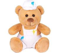 BRUBAKER Teddy Bear with Overall and Cap for Painters - Teddy Soft Cuddly Toy