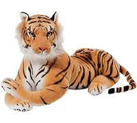 BRUBAKER Tiger Cuddly Toy Brown 18 inches (45 cm) - Lying Soft Toy Plush