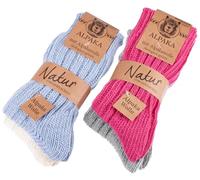 BRUBAKER Unisex Alpaca Wool Socks for the Cold Winter Days - Pack of 4