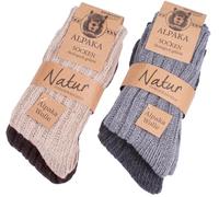 BRUBAKER Unisex Alpaca Wool Socks for the Cold Winter Days - Pack of 4
