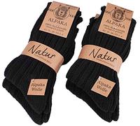 BRUBAKER Unisex Alpaca Wool Socks for the Cold Winter Days - Pack of 4