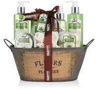 BRUBAKER Womens Aloe Vera Bath & Body Gift Set Organic Spa 10 Pcs in Vintage Tub