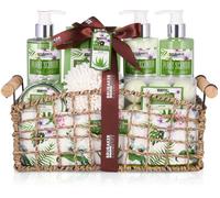 BRUBAKER Womens Aloe Vera Bath & Body Gift Set Organic Spa 13 Pcs in Basket