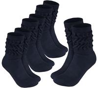 BRUBAKER Women's Slouch Socks - Scrunch Knit Athletic Calf Socks for Fitness, Workout or Gym