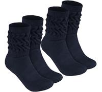 BRUBAKER Women's Slouch Socks - Scrunch Knit Athletic Calf Socks for Fitness, Workout or Gym