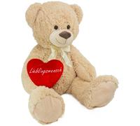 BRUBAKER XXL Teddy Bear 40 Inches (100 Cm) With a Lieblingsmensch Heart Soft Toy