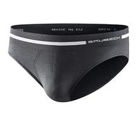 BRUBECK BE10050 Men's Underwear Merino | Functional Underwear Running Hiking | Briefs Breathable Seamless | 41% Wool Underwear Men | Size XL | Dark Grey