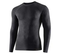 BRUBECK Mens Base Layer Thermal Winter top Merino Wool Men’s Long Sleeve Mens top Thermal Underwear Mens Tops Men's Underwear Breathable Outdoor/Indoor Sports top for Men Dark Grey