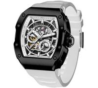 BRUBOSES Watch for Men|Men's Watches Automatic |Luxury Mechanical Wristwatch for Men|Mens Watch, Black&White