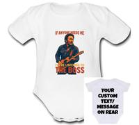 Bruce Baby Grow Customisable Personalised Unique Vest Babygrow Girls Boys Unisex top cute Bodysuit Custom Text Springsteen