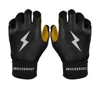 BRUCE BOLT Original Series Short Cuff Batting Gloves - Classic Edition - Solid Black - Youth Medium