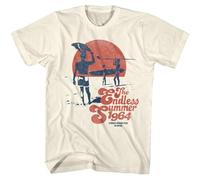 Bruce Brown Films The Endless Summer '64 Adult Natural Short Sleeve T Shirt Vintage Style Graphic Tees, Natural, Medium