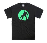 Bruce Campbell Evil Dead Inspired Chainsaw Horror Glow in The Dark Mens T-Shirt Black
