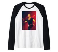 Bruce Dickinson Of Iron Maiden Live In Paris Raglan Baseball Tee