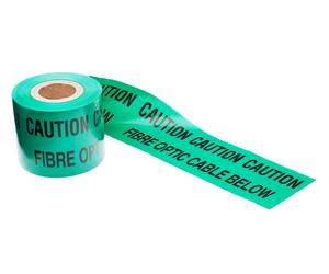 Bruce Douglas Fibre Optic Cable Below Underground Warning Tape - 150mm x 365m - Green