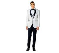 Bruce Floral Paisley Tuxedo Suit Jacket XPOSED White 42R