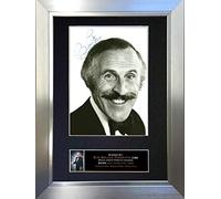 BRUCE FORSYTH Signed Autograph Mounted Photo Reproduction PRINT A4 Very Rare (297 x 210mm) 178 (Silver Frame)