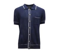 Bruce Knitted Shirt - male - Bob - Cardigans - Blue - L - Knitwear L