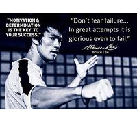 BRUCE LEE - #67 - DON'T FEAR FAMOUS QUOTE - UNIQUE MOTIVATIONAL - INSPIRATIONAL - FAMOUS BRUCE LEE QUOTES POSTER - A3 poster - Quote Sign Poster Print Picture, BODYBUILDING, BOXING, MARTIAL ARTS,
