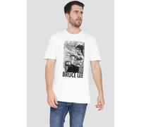 Bruce Lee Black & White 2 T-Shirt, White | Size: Small Bruce Lee White S
