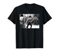 Bruce Lee Bo Staff Fighting Black & White Vintage Photo T-Shirt