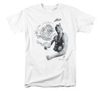 Bruce Lee Classic Pose Unisex T Shirt, White, XX-Large