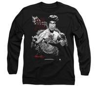 Bruce Lee Dragon Unisex Long Sleeve T Shirt, Black, XXL