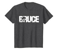 Bruce Lee Enter The Dragon Bruce Silhouette Kids T-Shirt, Youth, Dark Heather Grey, 2T