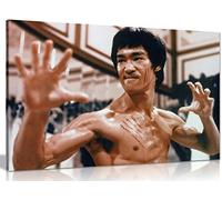 Bruce Lee Enter The Dragon Martial Arts Canvas Wall Art Picture Print (12x8in)