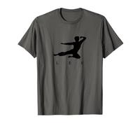 Bruce Lee Flying Kick Silhouette Logo T-Shirt