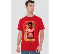 Bruce Lee Framed Year Of The Dragon T Shirt, Red Bruce Lee Red XXL