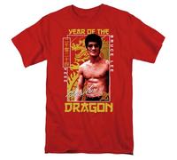 Bruce Lee Framed Year of The Dragon Unisex T Shirt, Red, M
