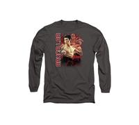 Bruce Lee Fury Long Sleeve T-Shirt, Charcoal Bruce Lee Charcoal XXL