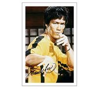 Bruce Lee - Game Of Death Signed 12x8 Inch Photo Print With Pre Printed Signature Autograph Gift Wall Art, Artwork