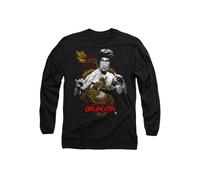 Bruce Lee Golden Year Of The Dragon Long Sleeve T-Shirt, Black Bruce Lee Black L