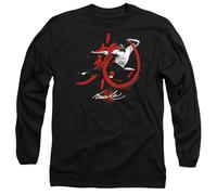 Bruce Lee High Flying Unisex Long Sleeve T Shirt, Black, Large