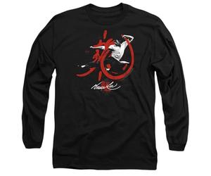 Bruce Lee High Flying Unisex Long Sleeve T Shirt, Black, Large