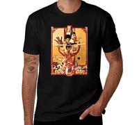 Bruce｜Lee Kung Fu Cotton Printed,Men's T-Shirt Black-Style S