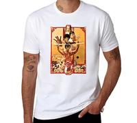 Bruce｜Lee Kung Fu Cotton Printed,Men's T-Shirt White-Style M