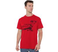 Bruce Lee Line Kick Unisex T Shirt, Red, Small