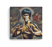 Bruce Lee Martial Artist Retro Poster Decorative Painting Canvas Wall Art Living Room Poster Bedroom Painting Wall Art Picture Print Modern Family Room Decor 12 x 12 Inches (30 x 30 cm)