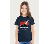 Bruce Lee Martial Arts Kung Fu Kick T-Shirt in Navy | Size: 7-8 Years Bruce Lee Navy 7-8 Years