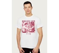 Bruce Lee Men's Enter The Dragon Scene Chilling Stare Retro T-Shirt in White | Size: Large Bruce Lee White L