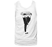 Bruce Lee - Mens Kick! Tank Top, X-Large, White