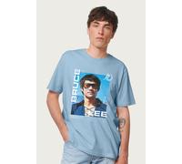 Bruce Lee Men's Moving Be Like Water Philosophy Quote T-Shirt in Light Blue | Size: XL Bruce Lee Light Blue XL