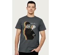 Bruce Lee Men's Photo From Fighting Method Book T-Shirt in Charcoal | Size: Large Bruce Lee Charcoal L