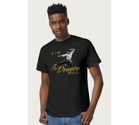 Bruce Lee Men's The Dragon Flying Kick T-Shirt in Black | Size: Medium Bruce Lee Black M