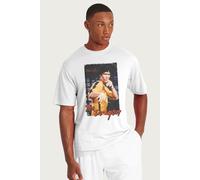 Bruce Lee Men's The Dragon Game Of Death Retro T-Shirt in White | Size: Small Bruce Lee White S